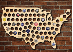 Beer cap map