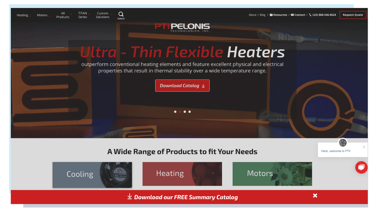 Pelonis Technology Website Inbound Marketing For Manufacturers