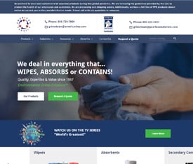 Website design for industrial distributors