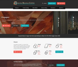 Sequoia Brass & Copper - Website design for industrial distributors